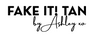 Logo for 'FAKE IT! TAN by Ashley xo' on a white background